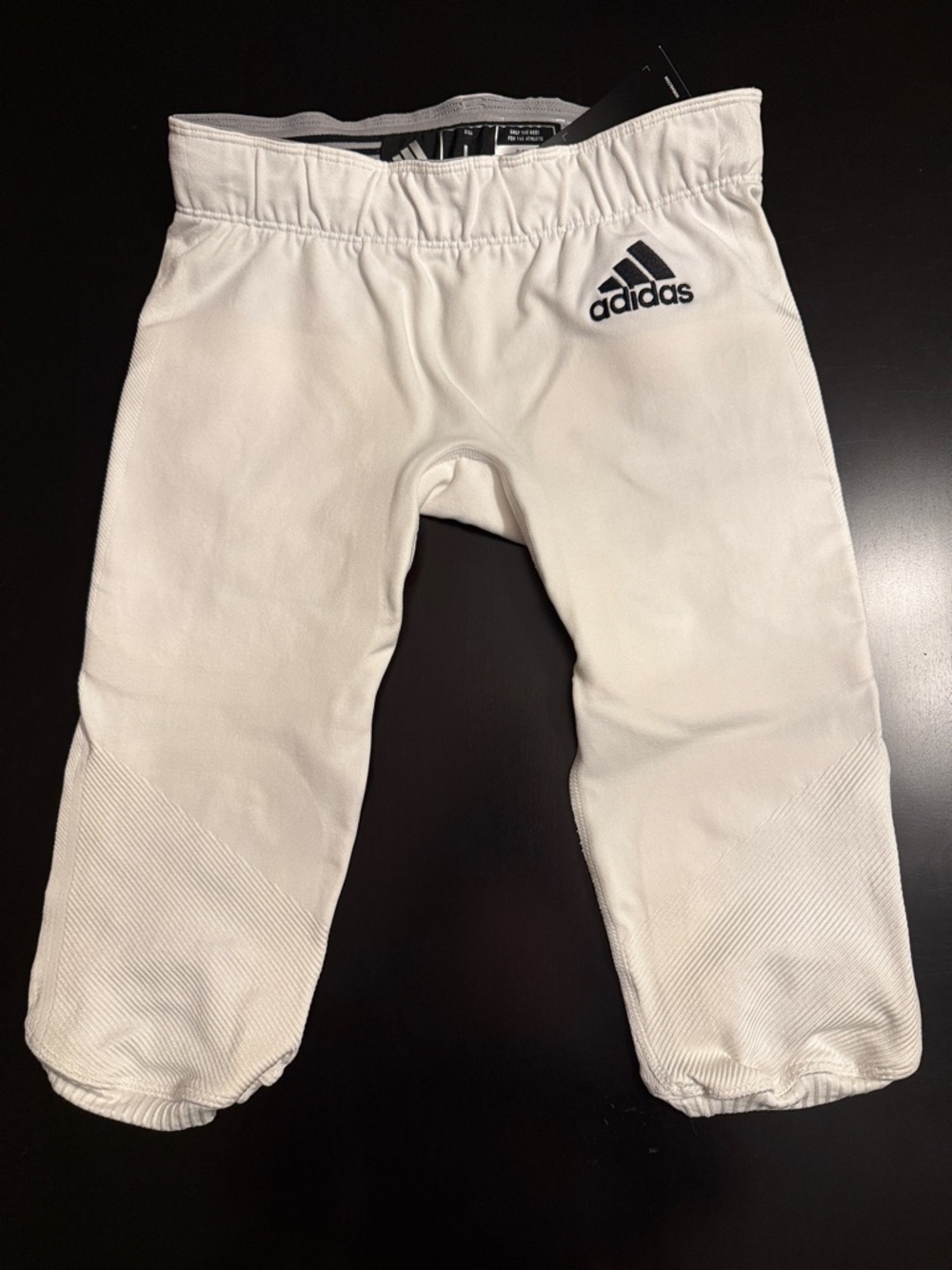 NWT adidas White Kids Football Pants with Black Logo